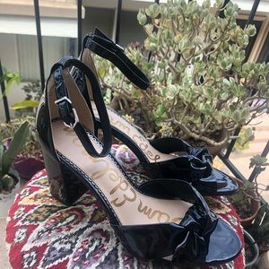 Sam Edelman black patent leather Odina block heel sandal